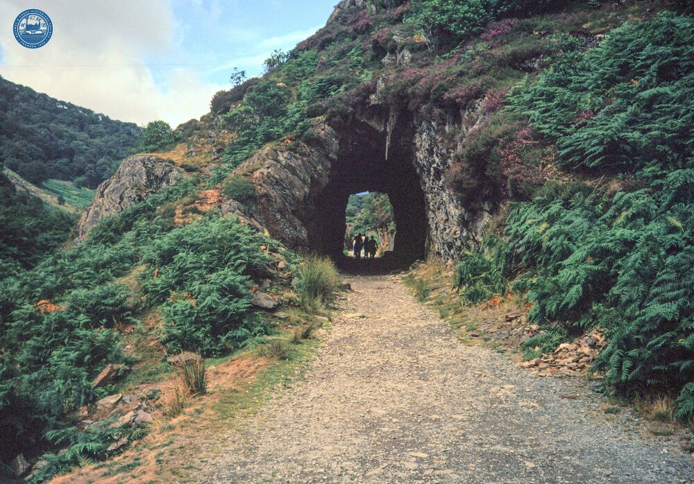 Aberglaslyn Pass. Looking North through the North tunnel. 02 August 1989