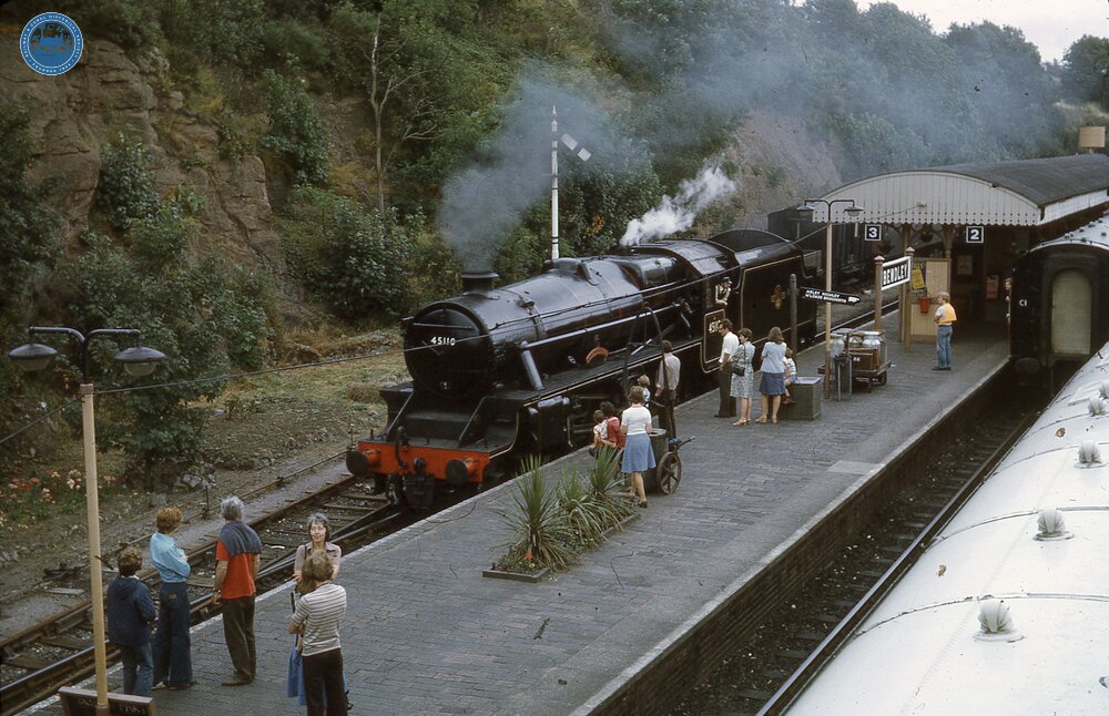 017104  LMS steam loco class 5 4-6-0 no 45110 "RAF Biggin Hill". Bewdley 22 July 1977