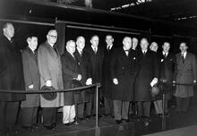 Sir Eustace Missenden - Chairman, Railway Executive 1948-51 and Southern Region managers 1949. (Ref: 010354)