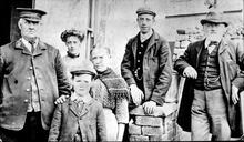 Staff and others at Longcliffe Station, Cromford & High Peak Railway pre-1922 (CHP1 @ 16m 76ch)