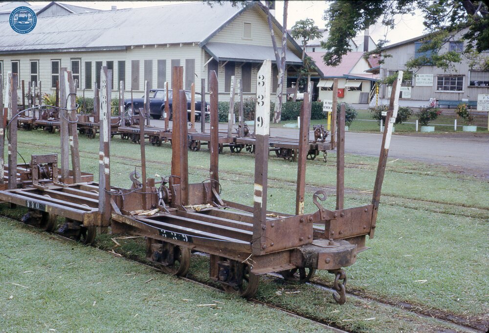 017821E Empty cane trucks. Lautoka Mill 3  November 1973