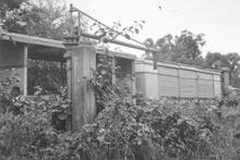 017834E Water crane. Taken on the Free train at a stop between Sigatoka and Nandi. 3 November 1973