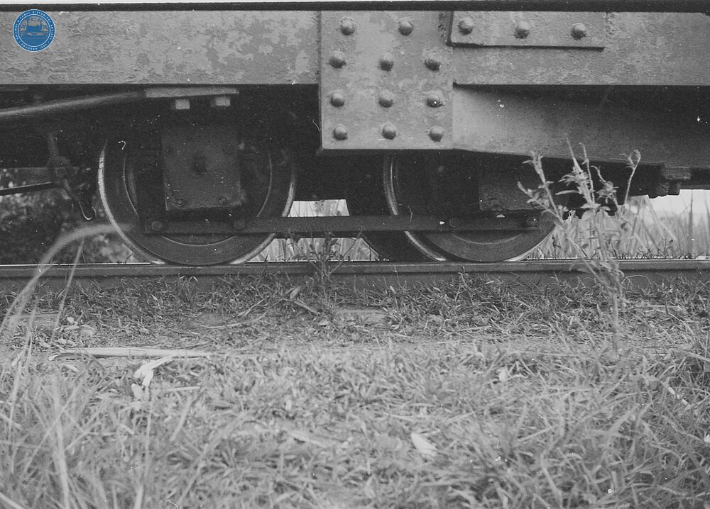 017837E Bogie of passenger coach on free train. 3  November 1973 Between Nadi and Lautoka.