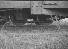 017837E Bogie of passenger coach on free train. 3  November 1973 Between Nadi and Lautoka.