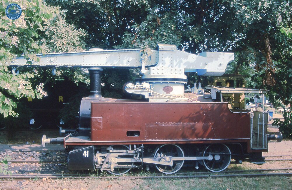 017972 Ind_10 Steam locomotive crane tank, 0-6-0T used in the Parek workshops of the Great Indioa Peninsula rly.