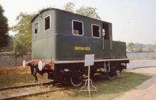 017977 Ind_15 l ,Sentinel steam locomotive, 4 wheel . Broad gauge chain  drive. 