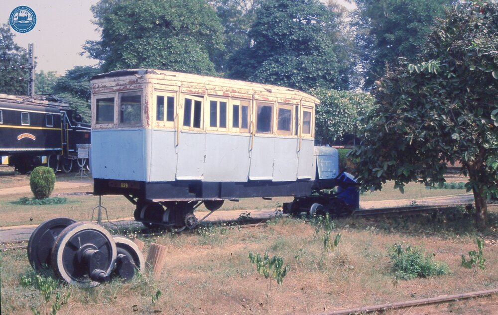 017990 Ind_28 Railcar, wooden body, 2ft gauge, to cary 12 passengers. Worked on the |Neral Matheraan light railway on the hill section.