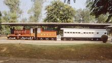 174996E Ind_34 BBCI Steam locomotive and coach, Bombay, Baroda and Cetral India Railway .Metre gauge.  