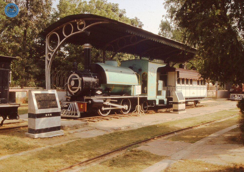 325011E Rajputana Malawa Railway, later Jodhpur Railway, metre gauge 0-4-2ST steam locomotive No. ISR-E107 (from 1879 E-207). Delhi, National Railway Museum. 28 October 2000