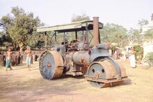 325032E Ind_70  Steam road roller in the PWD compound at Khurda (Orissa) 25 April 1974