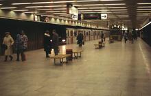 Vltavská Metro station, Prague, Czech Republic. Dec 1988