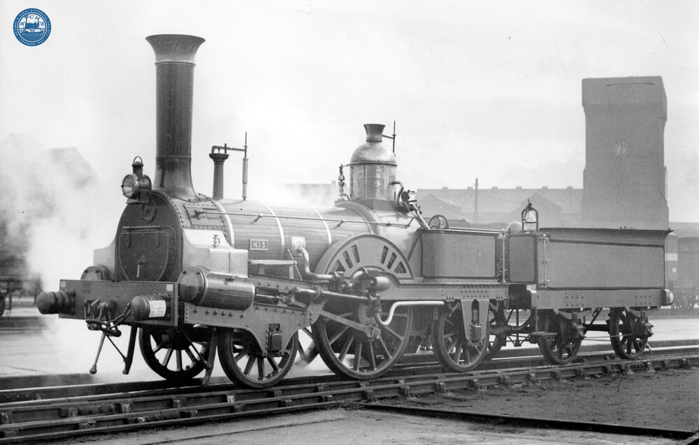 Paris - Rouen "Crewe Type" 2-2-2 No. 3. Pictured 1951 at Bricklayers Arms. (Ref: 010654) 