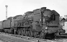 SNCF Class 241P 4-8-2 No.15 at St Germain des Fosses. 28 August 1966.