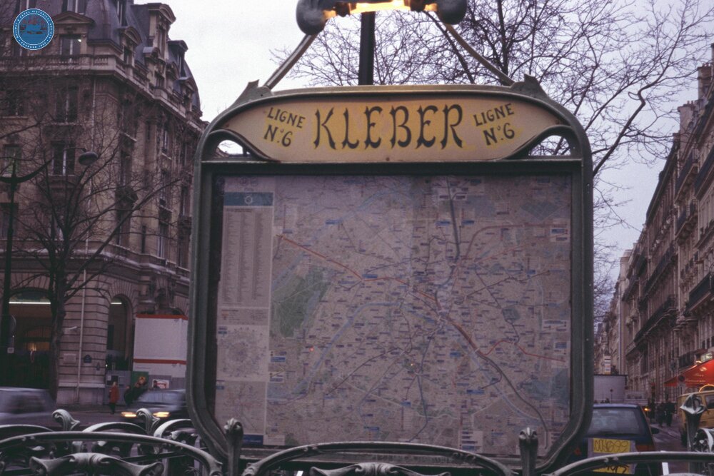 Entrance to Kléber Métro station, Paris. 02 January 2001