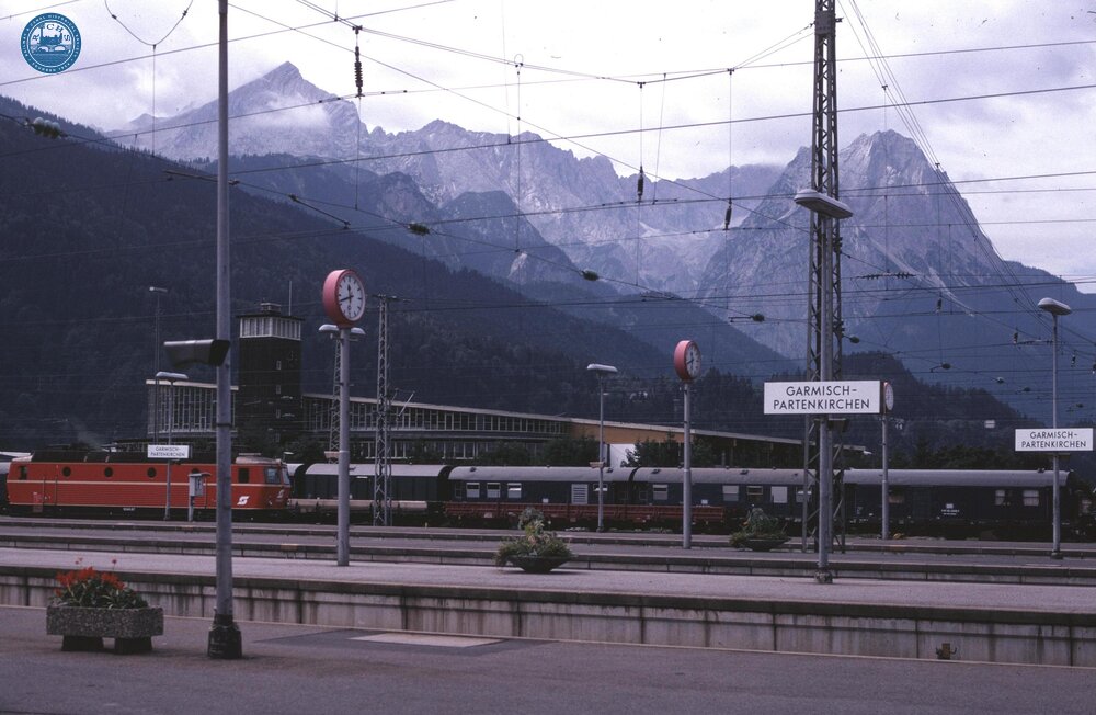 Garmisch-Partenkirchen station, Bavaria. August 1982 (Ref: 221436)