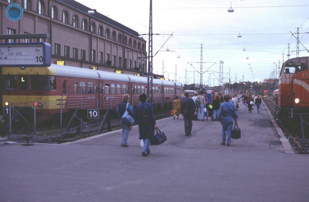 Helsinki Central station, Finland. Aug 1990