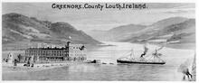 Dundalk, Newry and Greenore Railway. Publicity Image of Railway Hotel and Pier at Greenore, County Louth. (Ref: 031784)