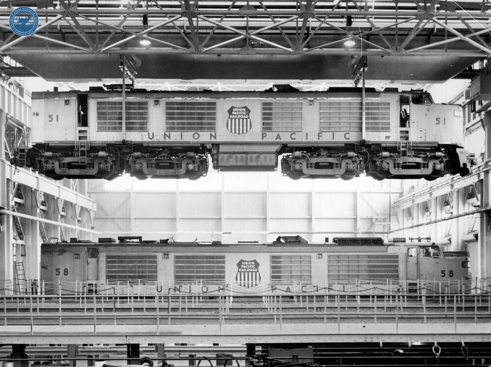 Union Pacific Railroad Nos. 51 & 58 Gas Turbine Locomotives. 1955 (Ref: 010686)