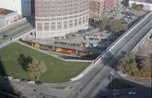015331E 88_9_21 KansasCity SantaFe diesels from hotel bedroom 3 November 1988