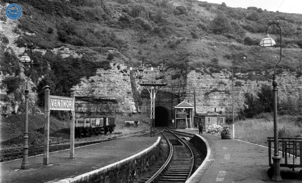 Ventnor Station - Signal Box and Tunnel Mouth (IWS @ 12m 44ch) September 1965