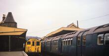 Shanklin station (IOW @ 8m 26ch), looking South. 13 March 1968