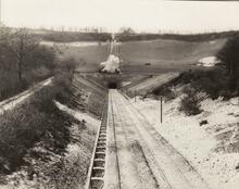 LBSCR / SECR Joint Line. Oxted tunnel, south portal (SCU1 @ 19m 08ch), showing drainage channel running parallel to track. May 1884