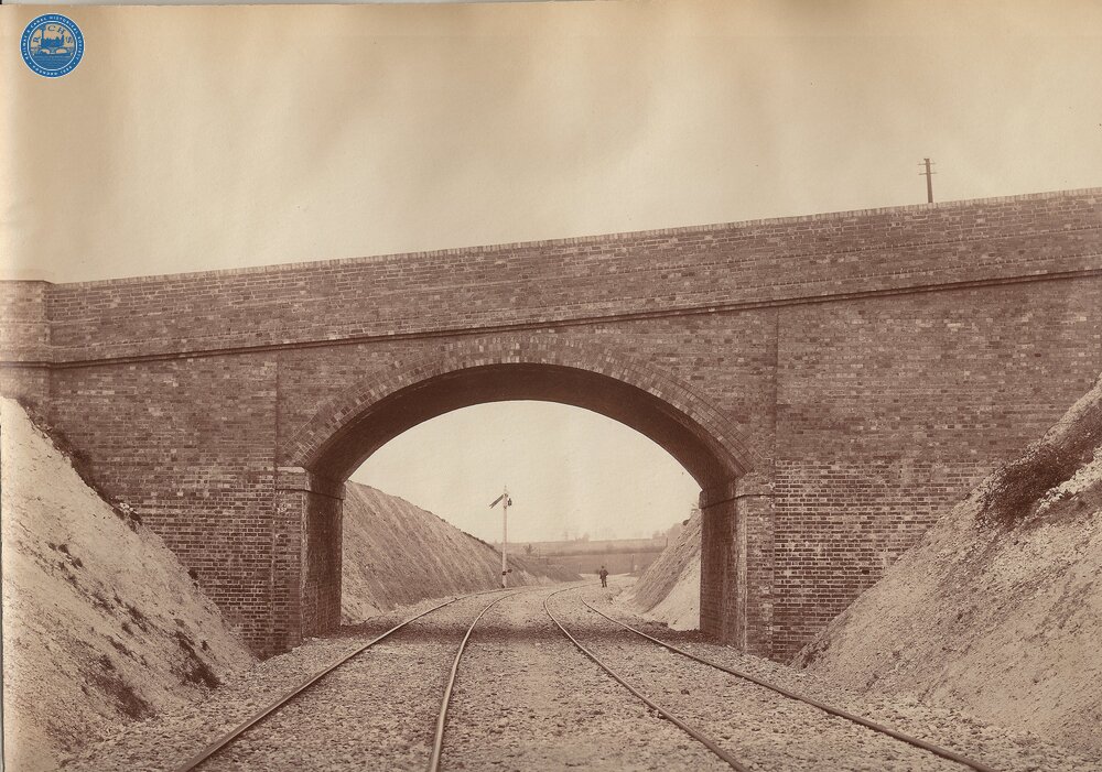 LBSCR / SECR Joint Line. Between Sanderstead and Riddlesdown. Purley Downs Road Overbridge No 498A (SCU1 @ 12m 68ch). May 1884. Map Ref. TQ 3252 6194
