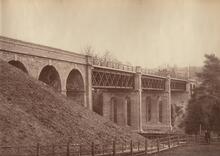 LBSCR / SECR Joint Line. Oxted Viaduct, west elevation. Bridge No 520 (SCU1 @ 20m 40ch - 20m 46ch). May 1884