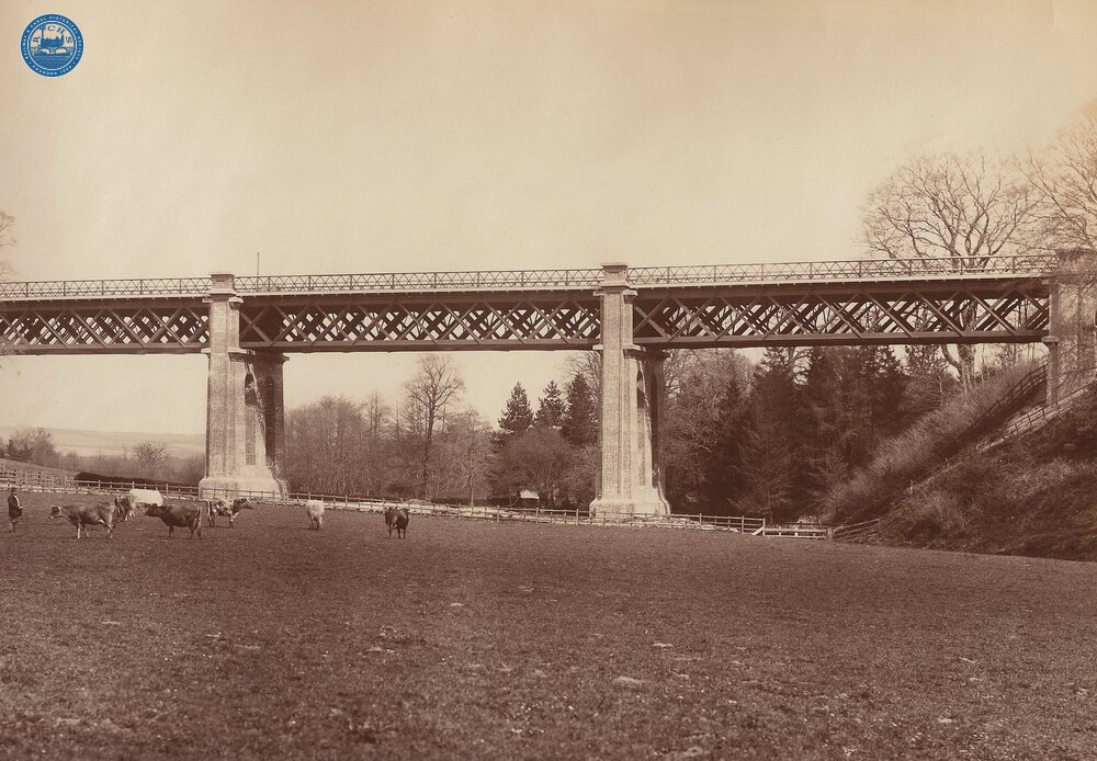 LBSCR / SECR Joint. Oxted Viaduct, west elevation. Bridge No 520 (SCU1 @ 20m 40ch - 20m 46ch). May 1884