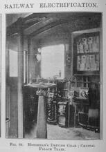 017554 Photograph  Motorman's driving gear, Crystal Palace train. LB&SCR Electrification