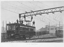017579 LB&SCR Electrification. Photograph. Repair wagon 