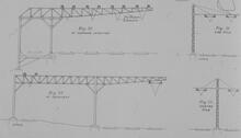 017299 Diagram of overhead girder structure with cantilever, 