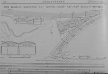 017626E E_186  Diagram Plan and cross section of Peckham shops