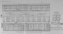 017649 Drawing first class trailer coach London Brighton & South Coast Railway. South London  stock.  017649E E_102