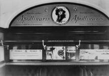 Advertising Posters in a Compartment of a LBSCR elliptical roofed carriage. About 1910 - 1914