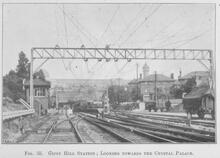 017328 Gipsy Hill station (BBJ @ 7m 77ch)looking towards the Crystal Palace Photograph LBSCR