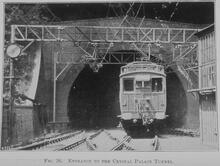 017610 Entrance to Crystal Palace tunnel -electric train emerging (BBJ @        ) 017610E E_170 Photograph 