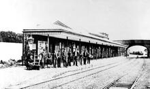 Worthing Station c.1870. (BLI1 @ 10m 46ch) (Ref:030513)