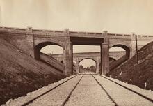 LBSCR. East Grinstead, Imberhorne Lane / Park Road Overbridge (HGG1 @ 29m 69ch), looking north. May 1884 (Ref: 030695)