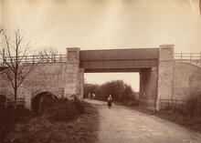 LBSCR. North of Lingfield, looking east. Haxted Road/Edenbridge Road Underbridge No 863 (HGG1 @ 25m 42ch) with 12’ brick culvert No 862 (HGG1 @ 25m 41ch) alongside. May 1884. Map Ref. TQ 3918 4495 (Ref: 030707)