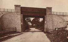 LBSCR. Between Lingfield & Dormans. Tanyard (Racecourse Road) underbridge No 867 (HGG1 @ 26m 59ch). May 1884 (Ref: 030708)