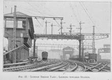 017631 London Bridge Yard (LBW @ c. 30ch) looking towards station017631E E_84 Photograph LB&SCR electrification. 