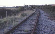 Beeding, Adur Valley line (BVS2 @ approx 56mp). 02 October 1984