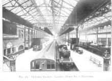 017642 Victoria station (VTB1 @ 0m) looking down no 5 platform. Photograph LB&SCR electrification.