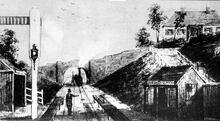 Burgess Hill 1843 - Painting (ELR - VTB3 @ 41m 39ch) (Ref: 030059)