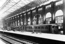 Victoria Station (VTB1 @ 0m 0ch): Interior of Train Shed with Electric Train  c.1929 (Ref: 030453)