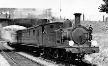  02 Class 0-4-4T No.31 "Chale" near Smallbrook Junction. 17 July 1965