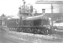 Possible T9 Class 4-4-0 number not recorded  At platform Waterloo station. (Ref: 011896E ButRob132 )