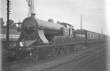   LSWR Class T14, 4-6-0,  number 443, Built Eastleigh Works 1911, superheated 1915, rebuilt Maunsell1931, withdrawn 1949 (011912E ButRob168)