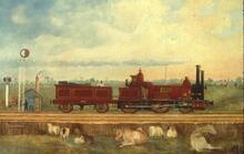 London & South Western Railway ,Saxon class 2-4-0, four coupled engine, "Dane"  No 126 (017441 )